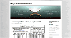 Desktop Screenshot of masjidtawheed.org