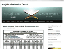 Tablet Screenshot of masjidtawheed.org